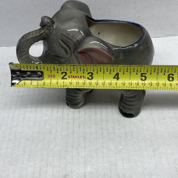 Vintage Florart Elephant Planter Hand Decorated Japan Ceramic - Picture 10 of 12